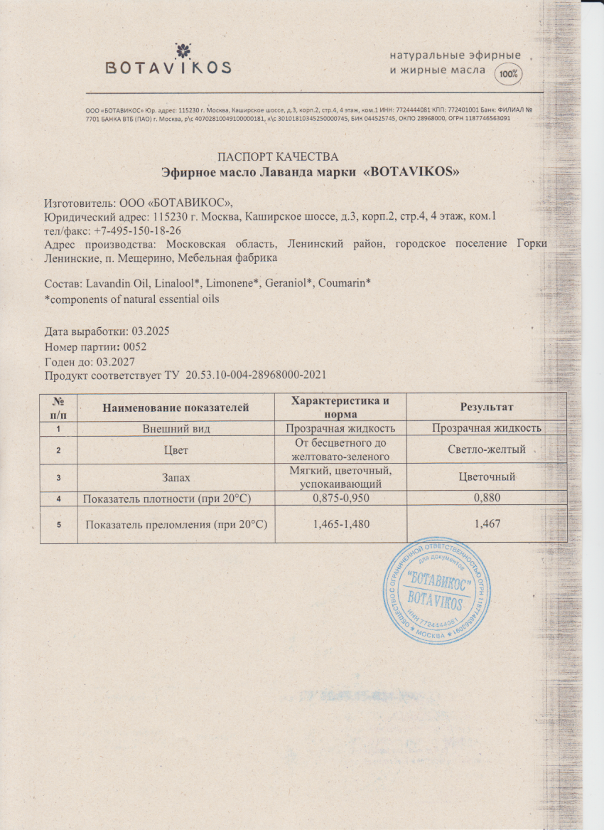 Паспорт №032025